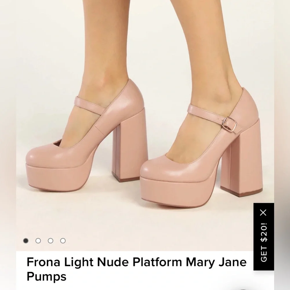 NWOT Lulu’s Frona Mary Jane Pumps, size 7.5 - Picture 2 of 6